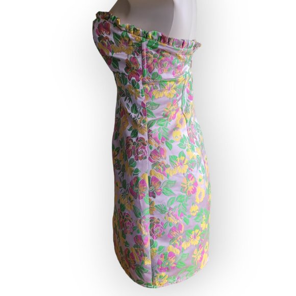 MAJORELLE Floral Prom Dress - Pink, Yellow, Green - Picture 4 of 11